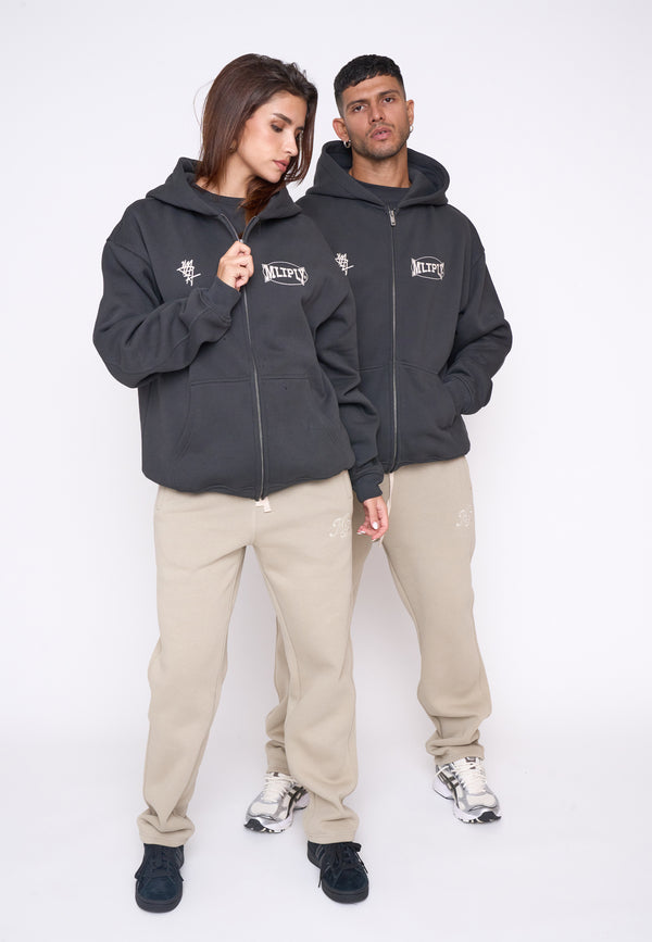 Multiply Spparel Oversize Zip Hoodie STREET Black Soda Großer Ausverkauf