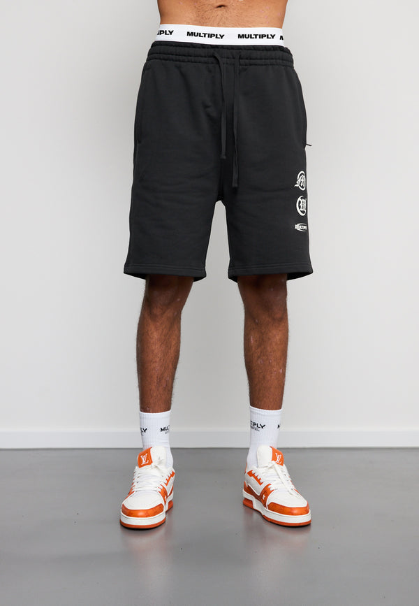 Multiply Spparel Shorts CONVICT Black Soda Washed Online Shopping