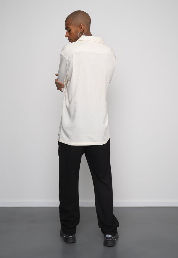 Multiply Spparel Oversize Shirt INMATES White Asparagus Lagerräumung