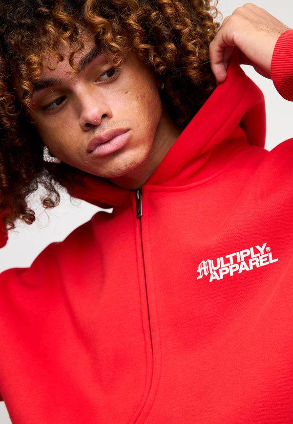 Multiply Spparel Oversize Zip Hoodie TRIAL Flame Scarlet Top Angebot