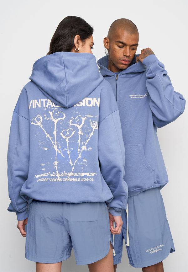 Multiply Spparel Oversize Zip Hoodie V VISIONS Wild Wind Neueste Mode