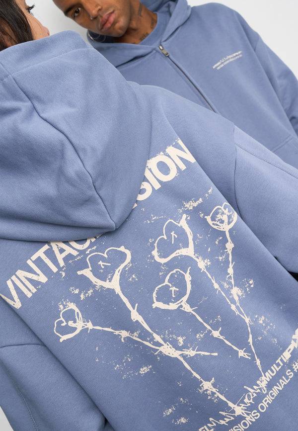 Multiply Spparel Oversize Zip Hoodie V VISIONS Wild Wind Neueste Mode