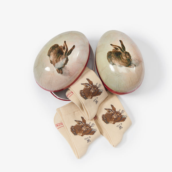 Musearta Oster-Ei mit Socken - Albrecht Dürer - Feldhase Online Shopping