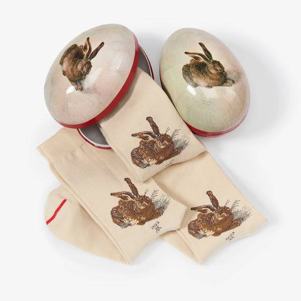 Musearta Oster-Ei mit Socken - Albrecht Dürer - Feldhase Online Shopping
