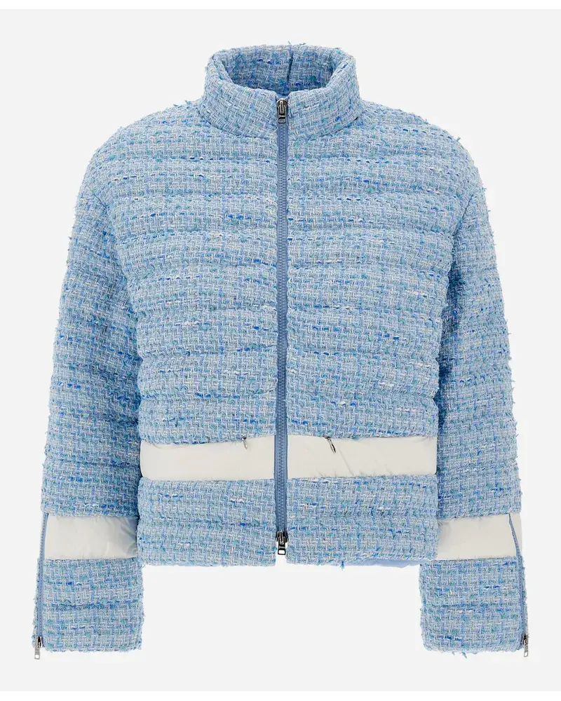 Herno Glam Tweed And Ecoage Bomberjacke Hellblau Hotsell