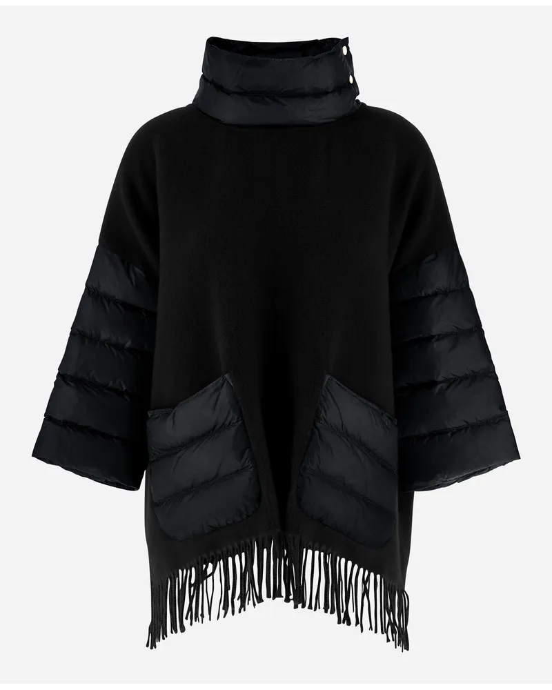 Herno Poncho Resort Aus Soft Und Nylon Ultralight Schwarz Schlussverkauf