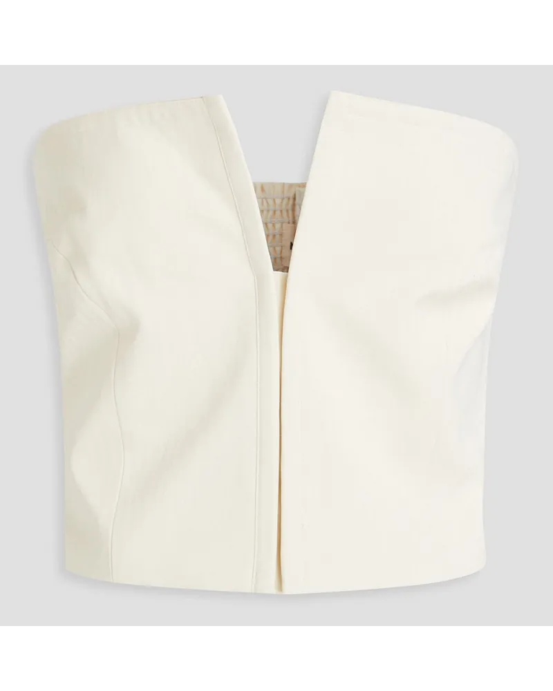 Mara Hoffman Layne TräGerloses Bustier Oberteil Aus Twill Einer Tencel™ Lyocell Baumwollmischung Weiß Angebote