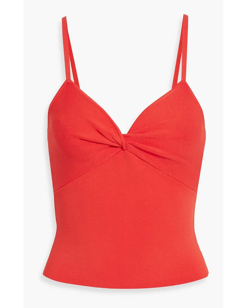 Alice + Olivia Alice Oliviarhona Top Aus Stretch Strick Mit Twist Detail Rot Meist gekauft