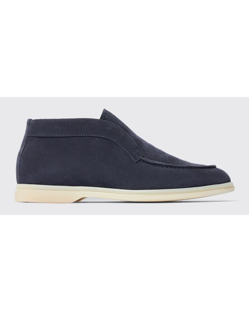 Scarosso Leonarda Blau Veloursleder