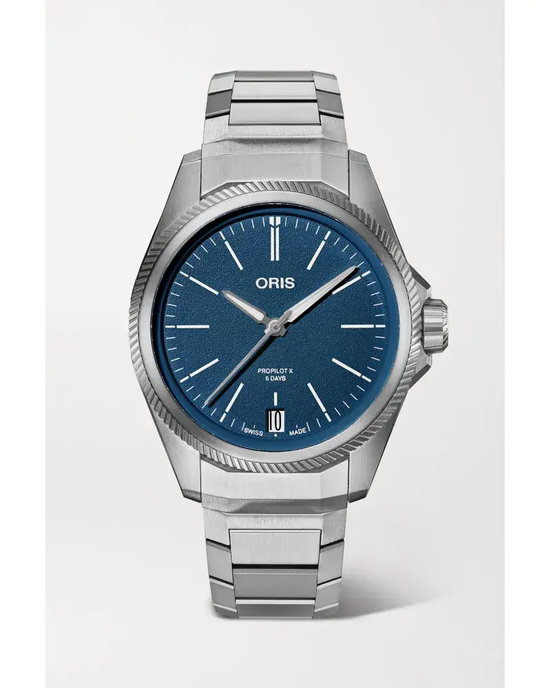 ORIS Propilot X Calibre 400 Automatic 39 Mm Uhr Aus Titan Blau Kostenlose Rückgabe