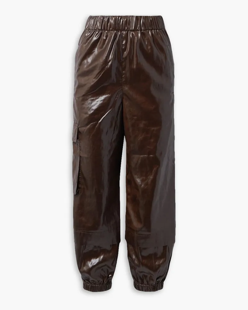 tibi Gleam Wilt Jogginghose Aus GläNzendem CrêPe Braun Kostenloser Versand international