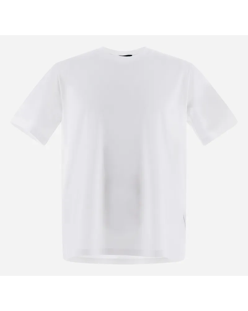 Herno T Shirt Aus Superfine Cotton Stretch Weiß Preisnachlass
