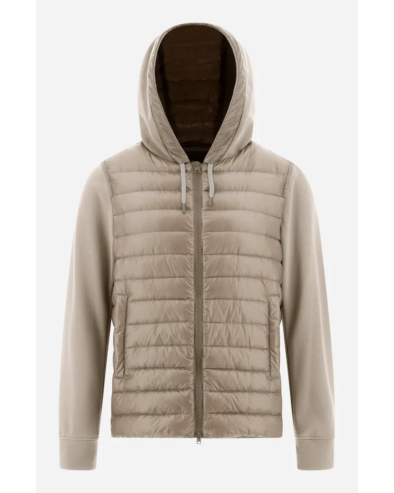 Herno Bomberjacke Aus Nylon Ultralight & Fleece Helles JETZT KAUFEN