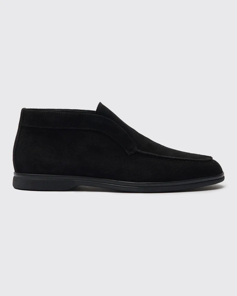Scarosso Leonardo Schwarz Veloursleder Rabatt
