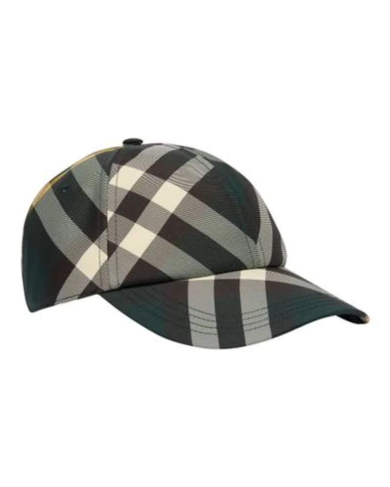 Burberry Karierte Kappe Green Sonderangebot