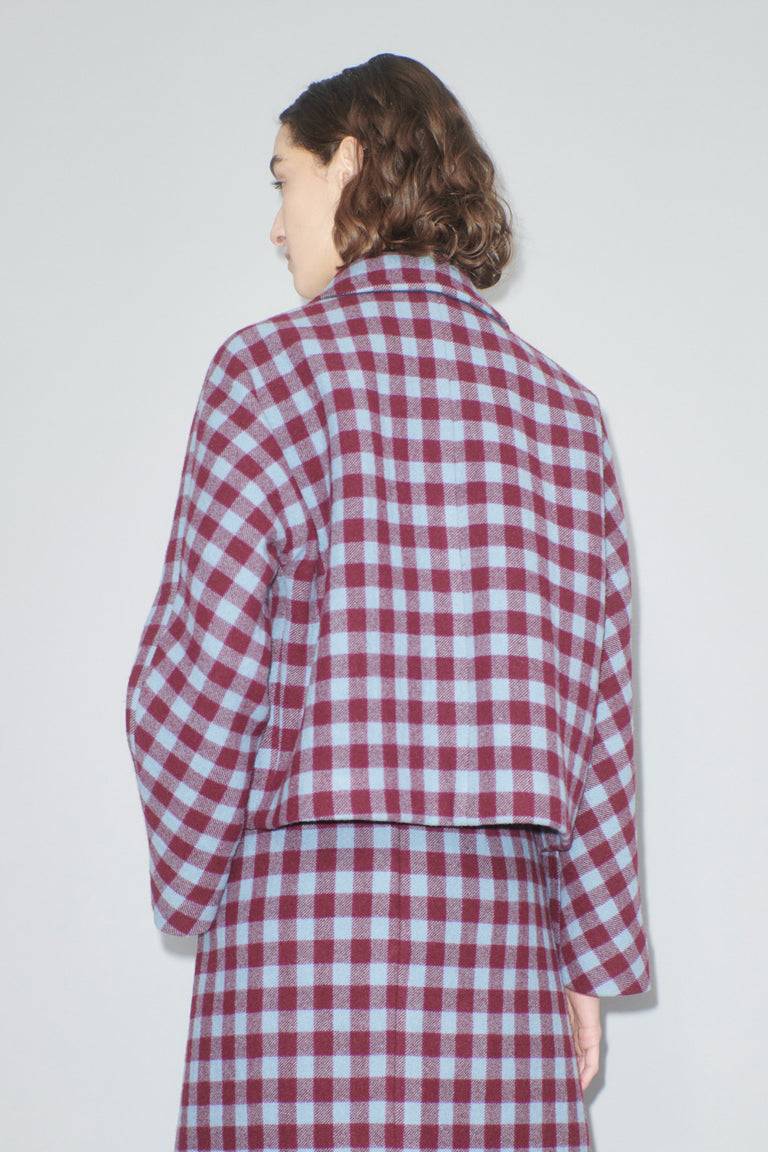Odeeh Brushed Vichy Jacke, Crimson im Angebot