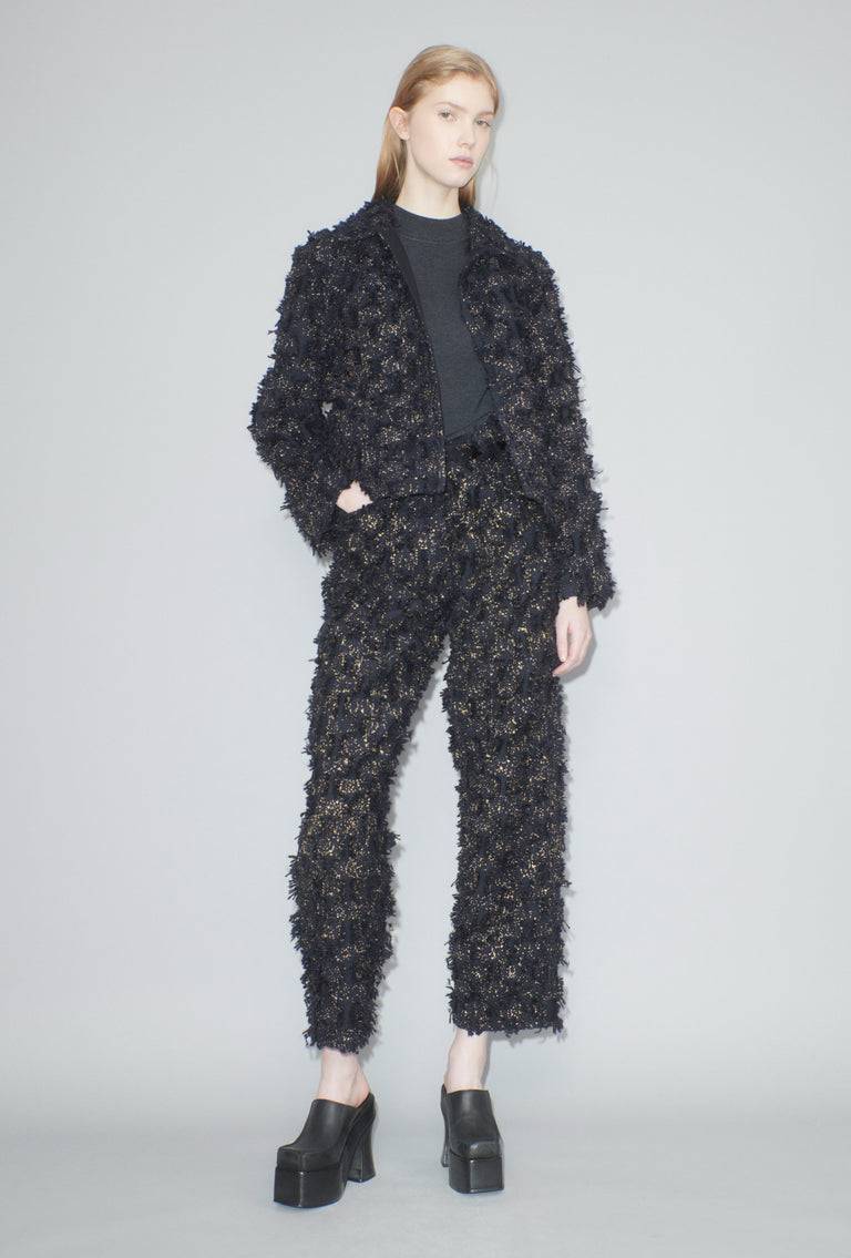 Odeeh Gold Sprinkled Fringes Jacke, Midnight Fabrikverkauf
