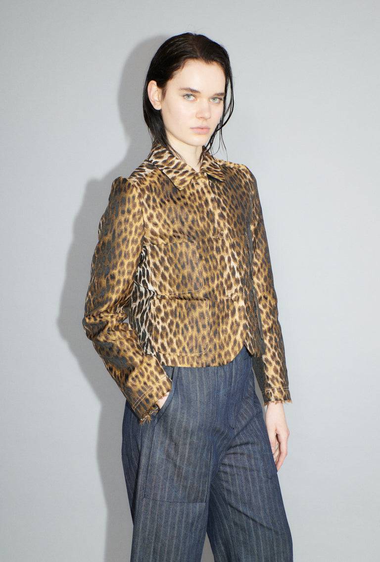 Odeeh Leopard Jaquard Jacke, Hazelnut Riesige Rabatte