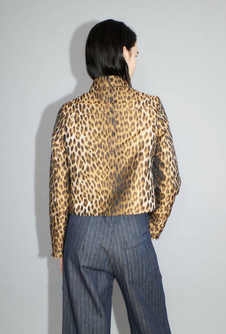 Odeeh Leopard Jaquard Jacke, Hazelnut Riesige Rabatte
