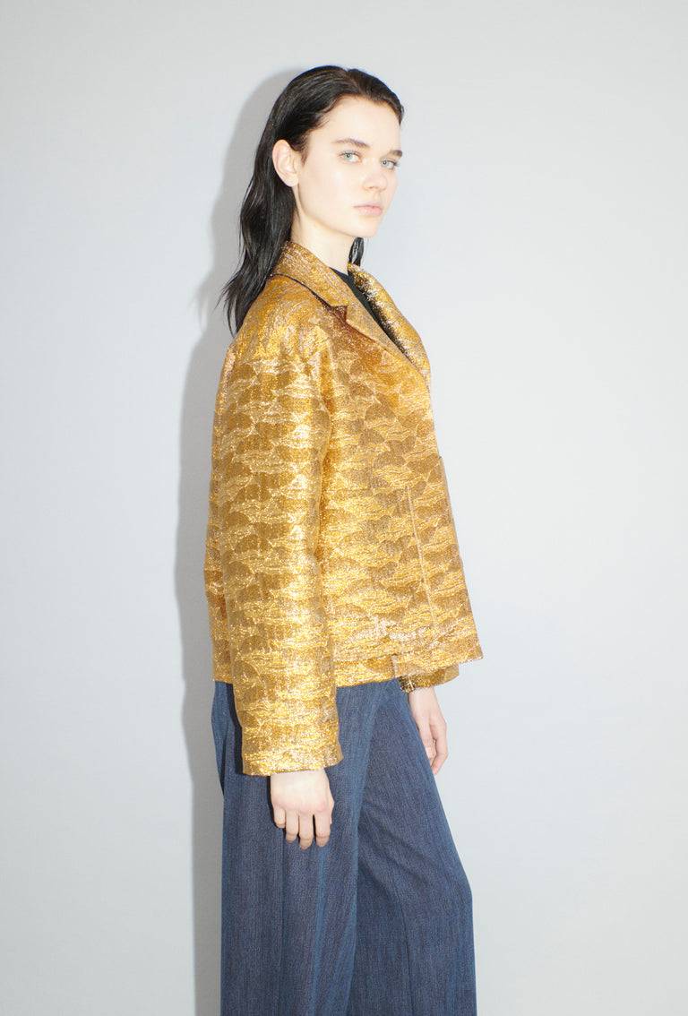 Odeeh Golden Flood Jacke, Gold Schlussverkauf