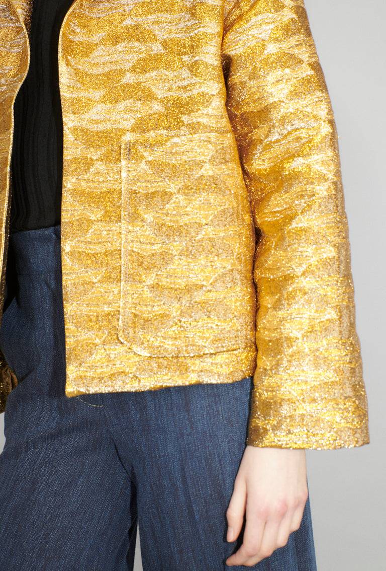 Odeeh Golden Flood Jacke, Gold Schlussverkauf