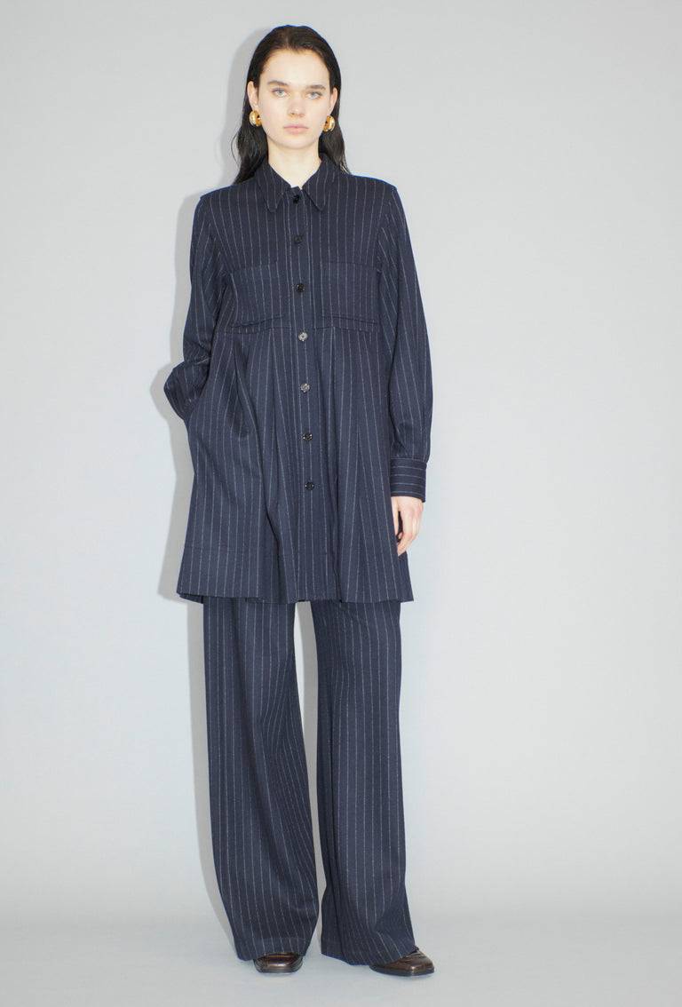 Odeeh Pin Stripe Jersey Hose, Navy Fabrikverkauf