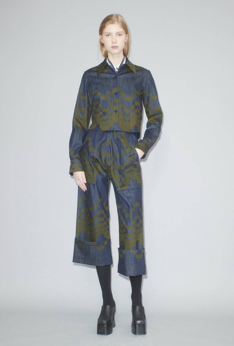 Odeeh Pigment Print Hose, Dark Moss Blitzverkäufe