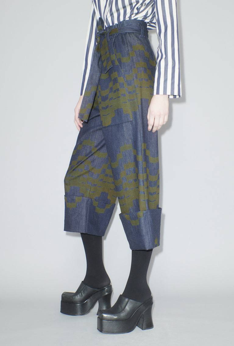 Odeeh Pigment Print Hose, Dark Moss Blitzverkäufe
