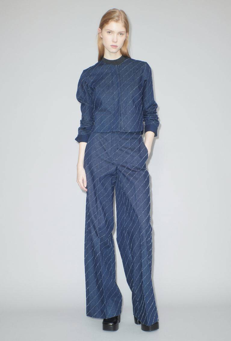 Odeeh Diagonal Filcoupè Denim Hose, Indigo Online