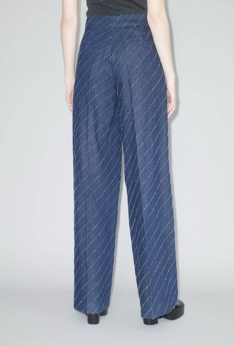 Odeeh Diagonal Filcoupè Denim Hose, Indigo Online