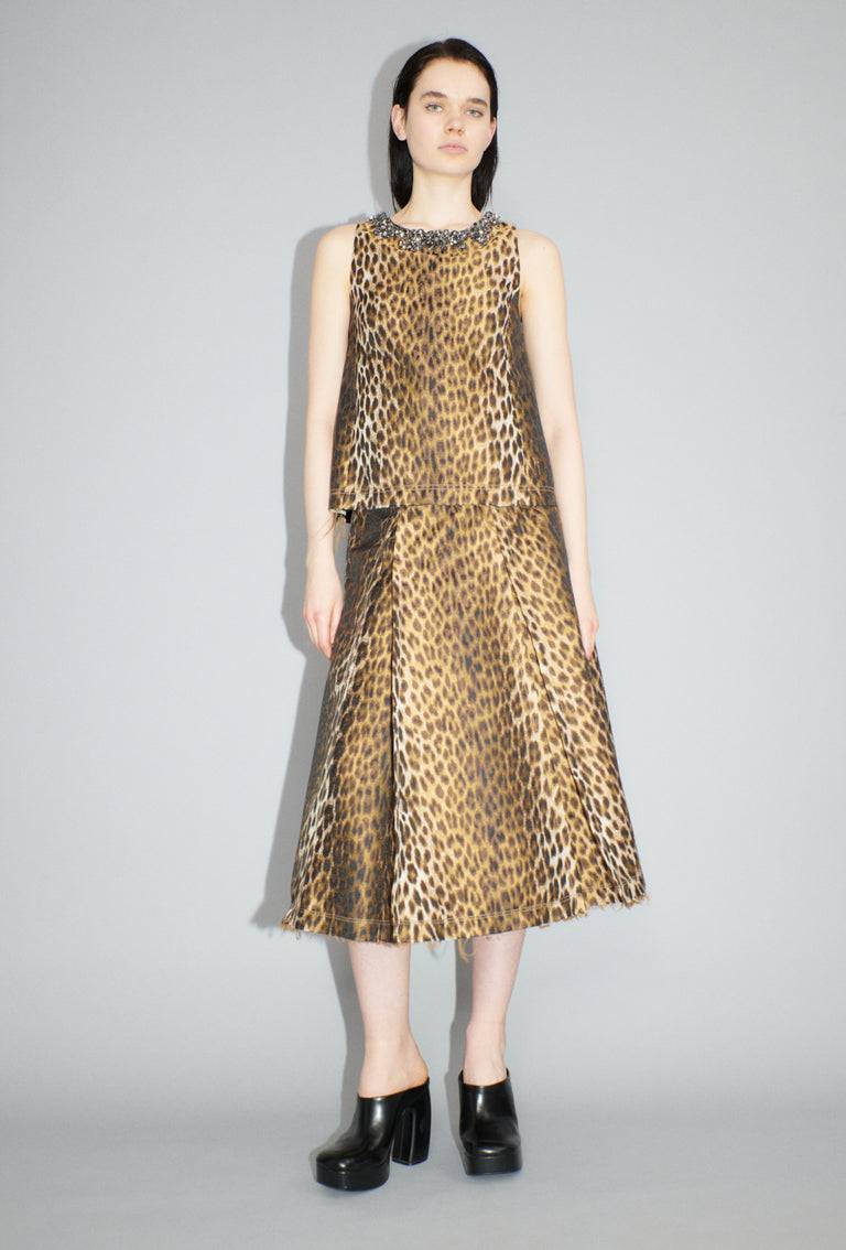 Odeeh Leopard Jaquard Top, Hazelnut Hotsell