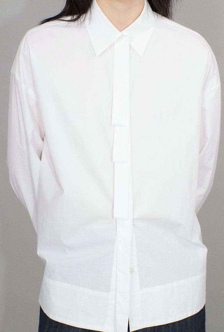 Odeeh Crushed Popeline Bluse, White im Angebot