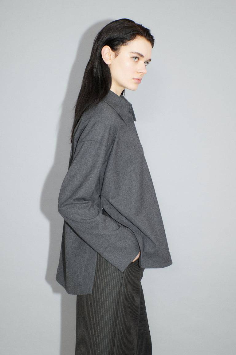 Odeeh Stretch Flannel Bluse, Granite Schlussverkauf