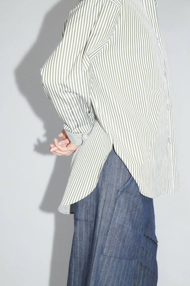 Odeeh Shirt Stripes Bluse, Dark Khaki Günstiger Verkauf