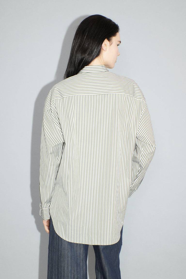 Odeeh Shirt Stripes Bluse, Dark Khaki Günstiger Verkauf