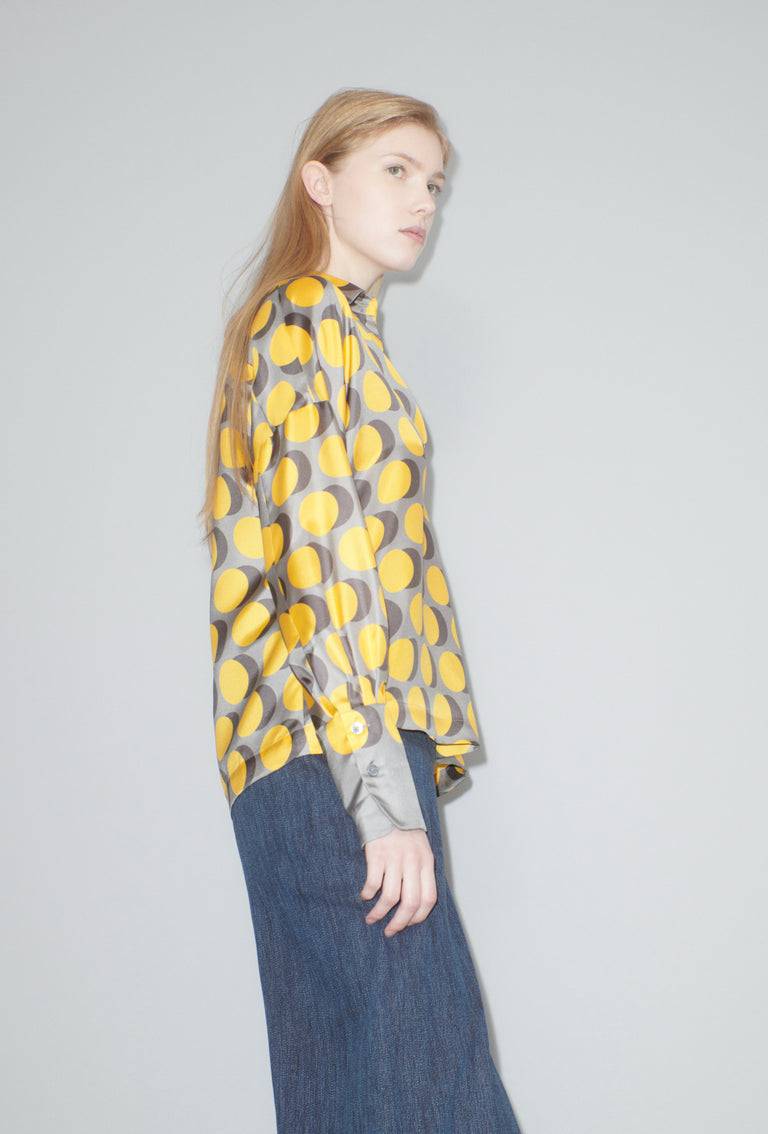 Odeeh Double Dot Bluse, Golden Yellow Auslauf