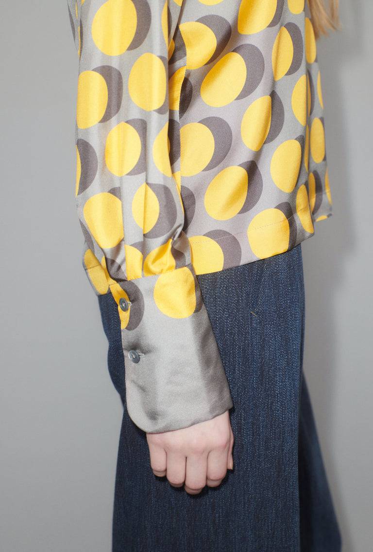 Odeeh Double Dot Bluse, Golden Yellow Auslauf