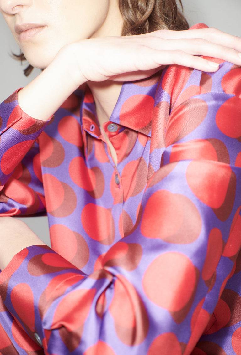Odeeh Double Dot Bluse, Lipstick Lagerräumung