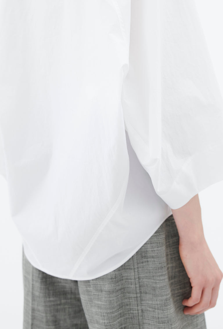 Odeeh Cotton Popeline Bluse, White Hotsell