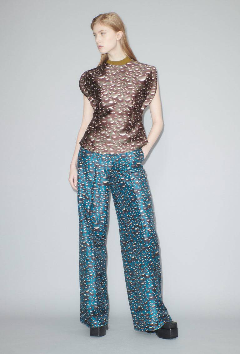 Odeeh Glass Bubbles Top, Aubergine im Angebot