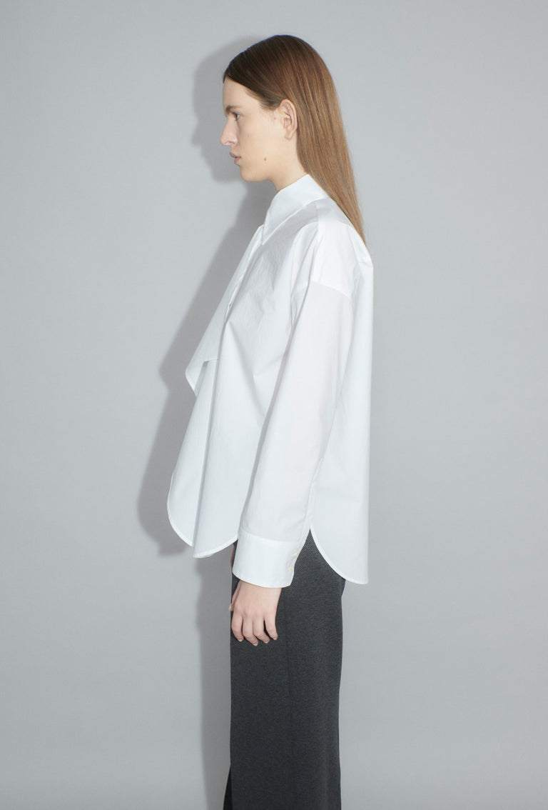 Odeeh Crushed Popeline Bluse, White Online Outlet