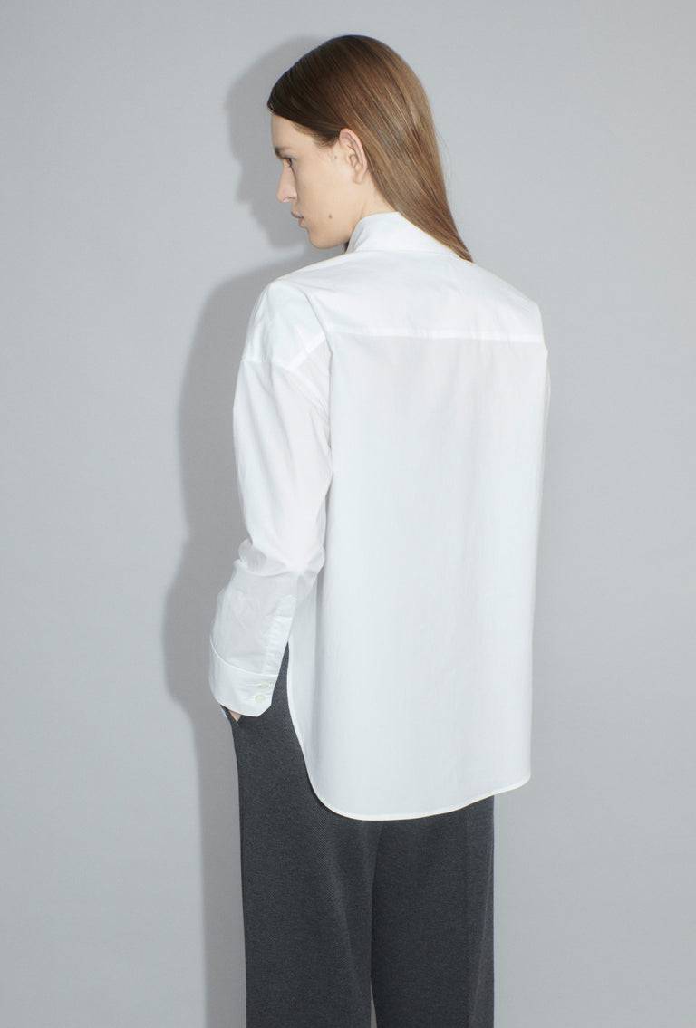 Odeeh Crushed Popeline Bluse, White Online Outlet
