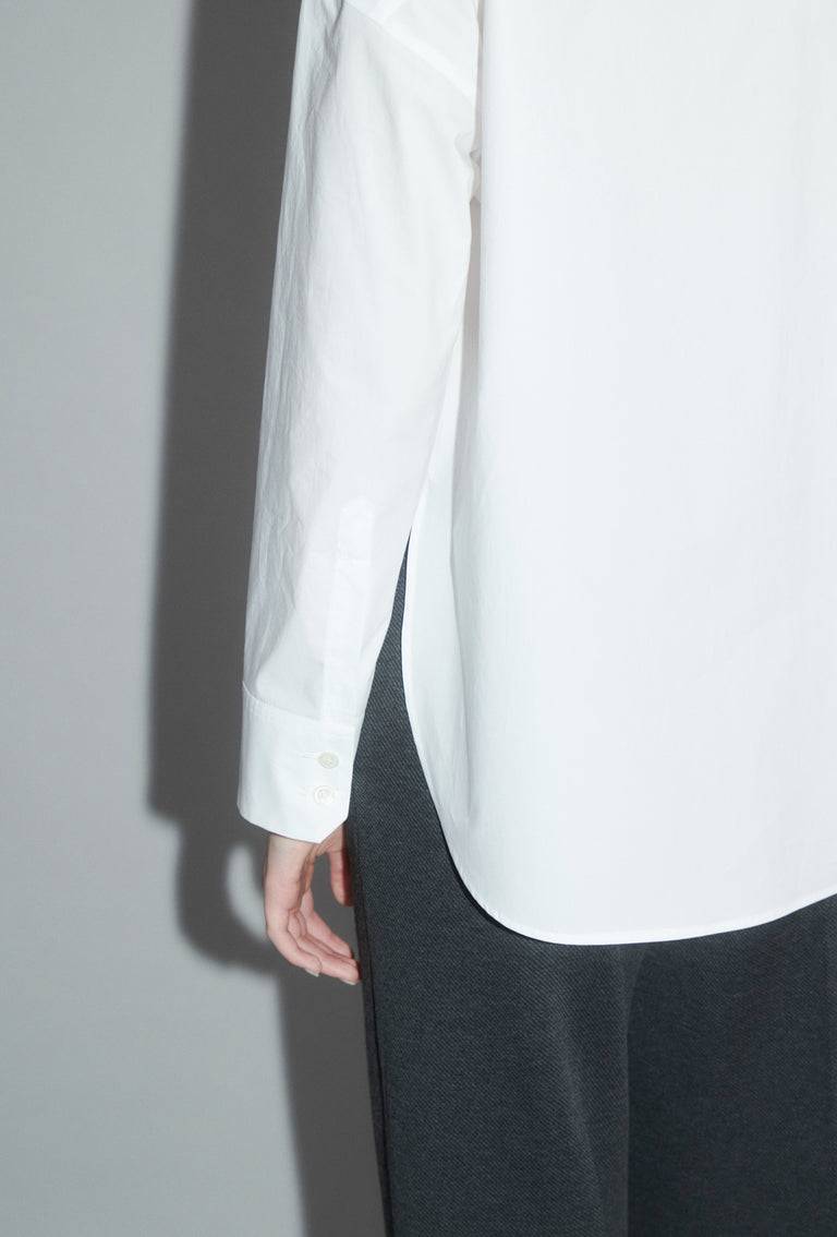 Odeeh Crushed Popeline Bluse, White Online Outlet