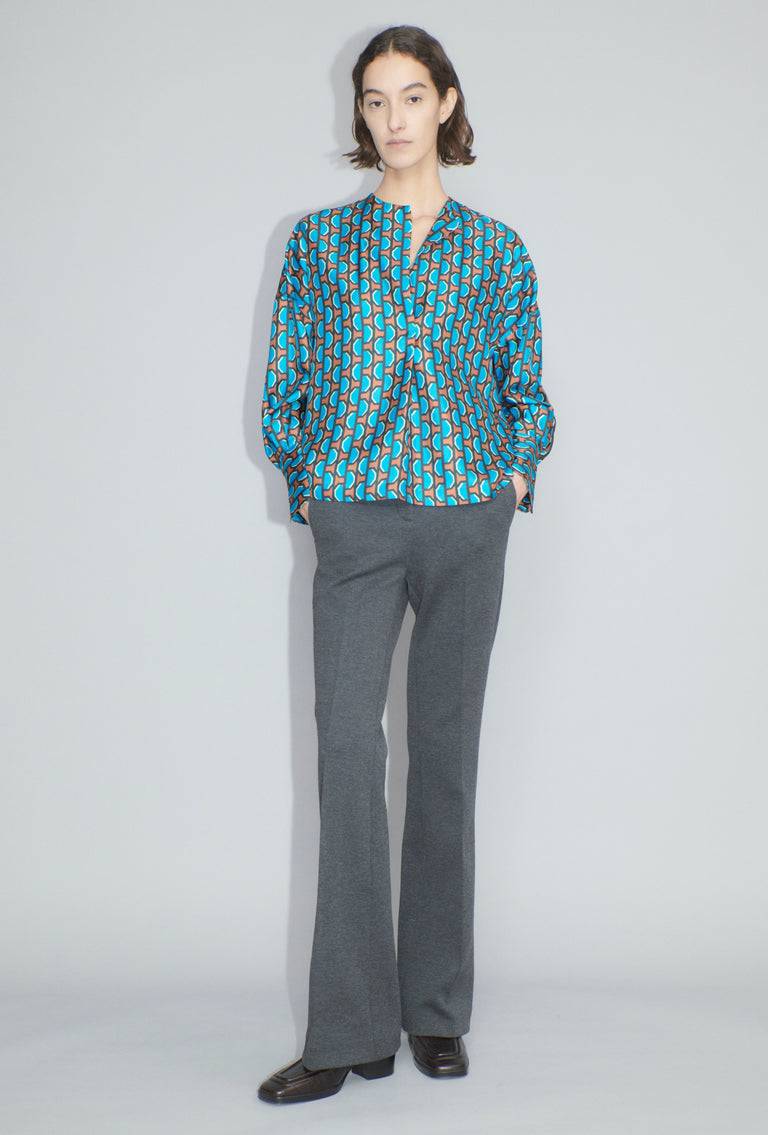 Odeeh Fancy Grid Bluse, Burnt Orange Günstiger Verkauf