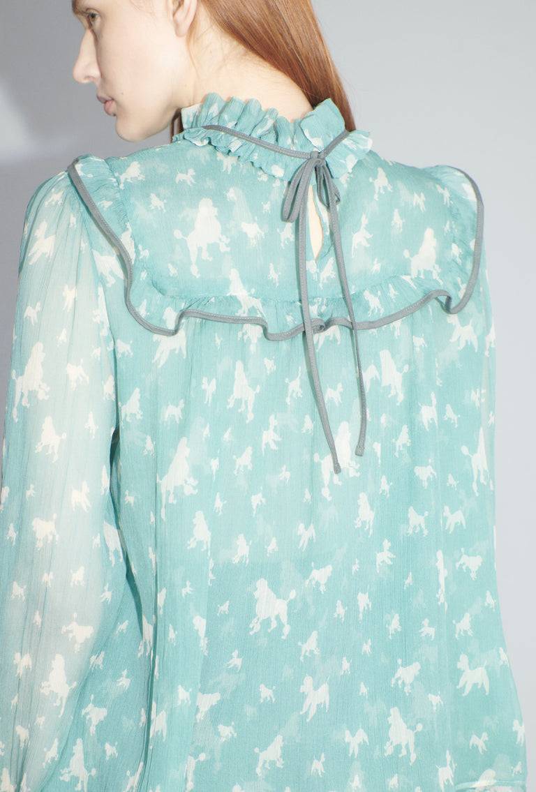 Odeeh Mini Poodles Bluse, Sea Green Fabrikverkauf