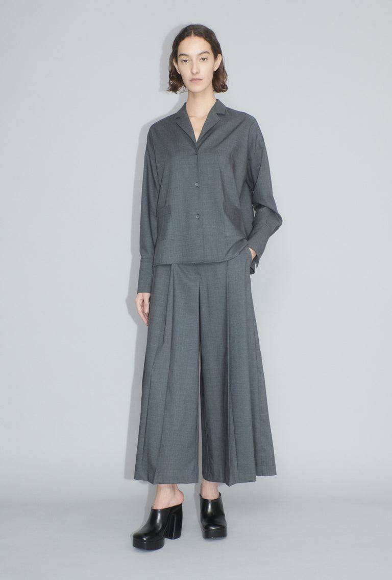 Odeeh Super Light Wool Bluse, Charcoal Blitzverkäufe