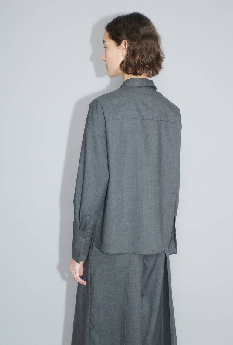 Odeeh Super Light Wool Bluse, Charcoal Blitzverkäufe
