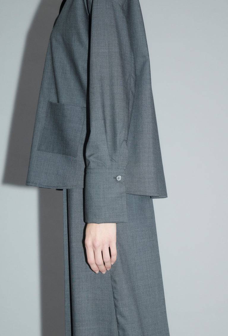 Odeeh Super Light Wool Bluse, Charcoal Blitzverkäufe