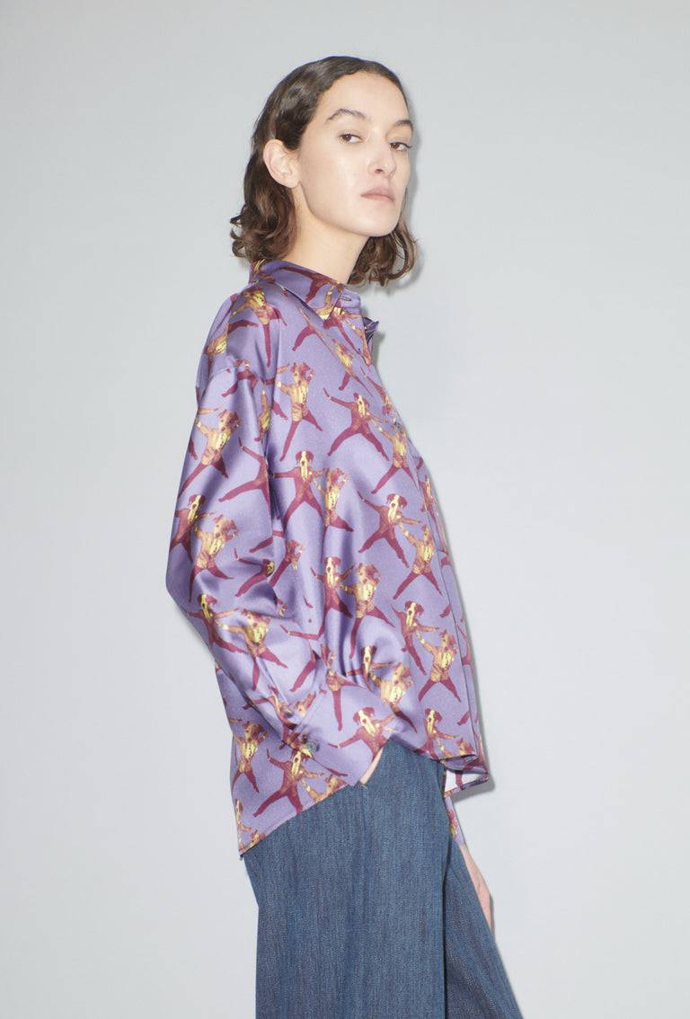 Odeeh Dancing Dogs Bluse, Lavender Outlet