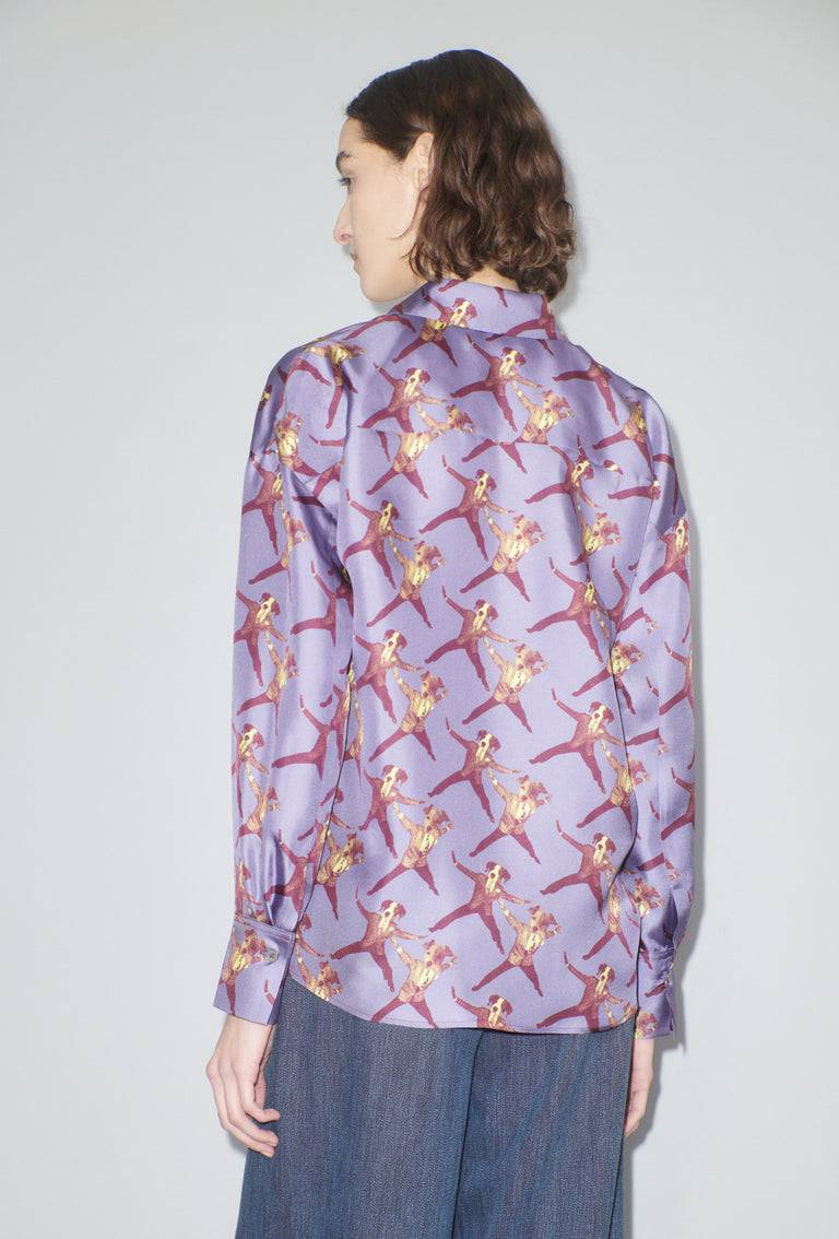 Odeeh Dancing Dogs Bluse, Lavender Outlet